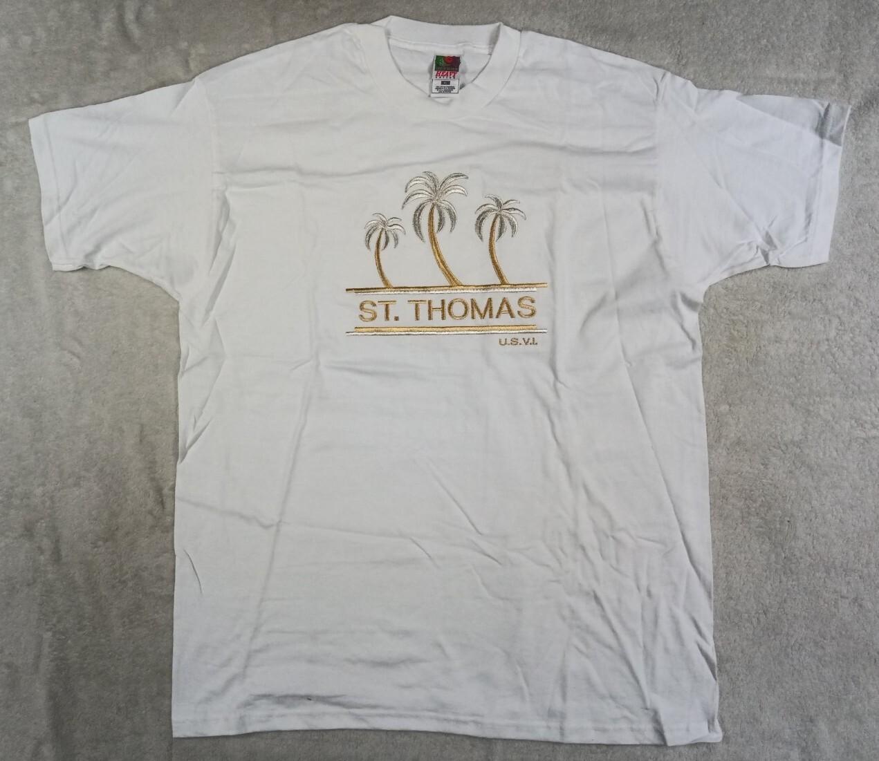 St. Thomas Virgin Islands Caribbean T Shirt VTG XL Crew Neck Souvenir Fruit Loom XXXXL