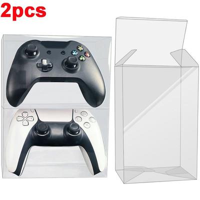 2pcs Clear View Controller Storage Box Universal Fit Gamepad Storage Box for PS5/Xbox