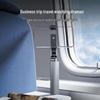 Compact Aluminum Travel Phone Holder with Rotating Telescopic Clip for Airplane and High-Speed Rail Use