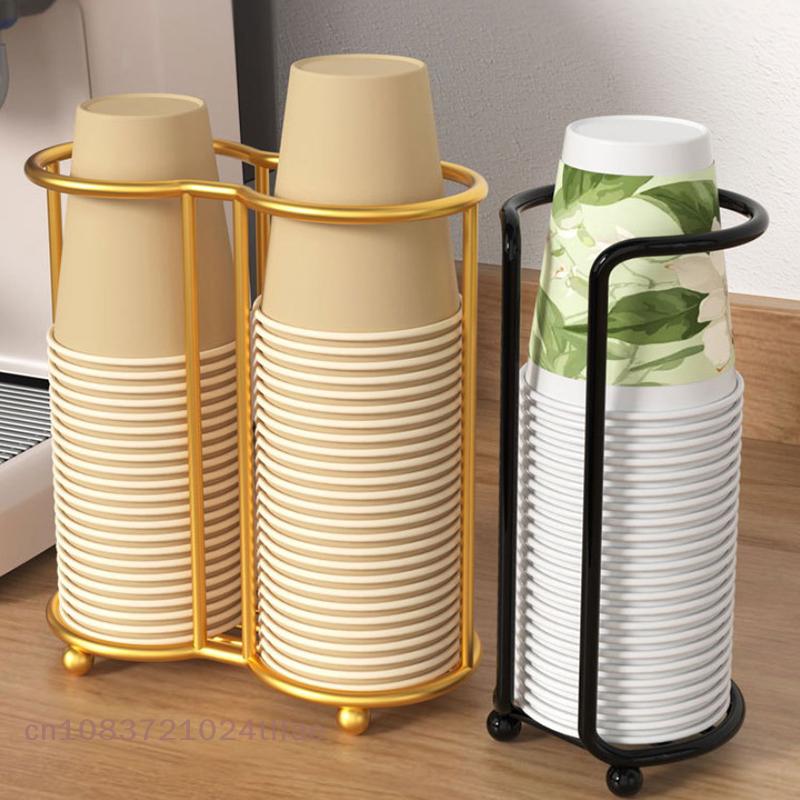 Hjem Multifunksjonell Skrivebordspapirkoppholder, Kjøkken Engangspapirkoppholder, Kaffekoppholder Oppbevaringsstativ