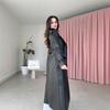 2025 cross-border European and American women's clothing Amazon fashion waist long pu leather coat feeling leather trench coat set