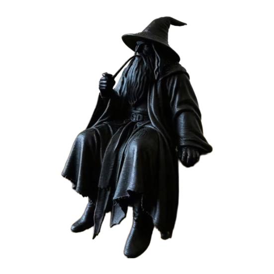 3D Printed Wizard Figurine, Small Wizard Shelf Sitter, Collectible Desktop Ornament for Bookshelves, Desks, TV Cabinets, Home Decor