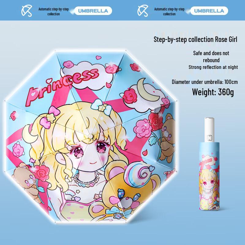 Kids Anti-Rebound Sun & Rain Umbrella