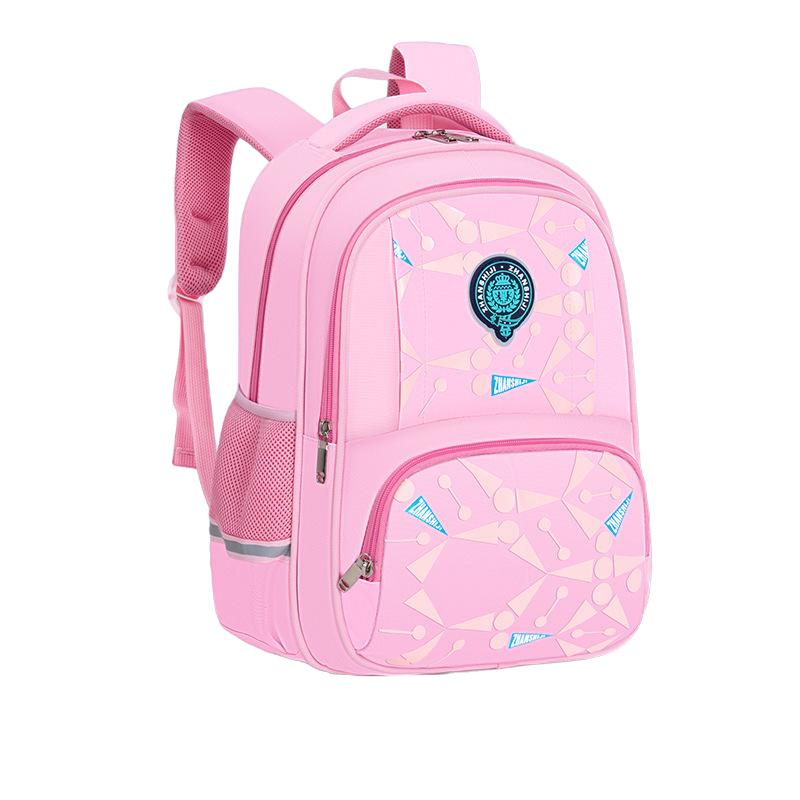 

Водонепроникний шкільний рюкзак Oxford Легкий рюкзак для підтримки постави для дітей Міцний протикрадіжний дитячий рюкзак Крутий дизайн M-28x16x41cm рожевий