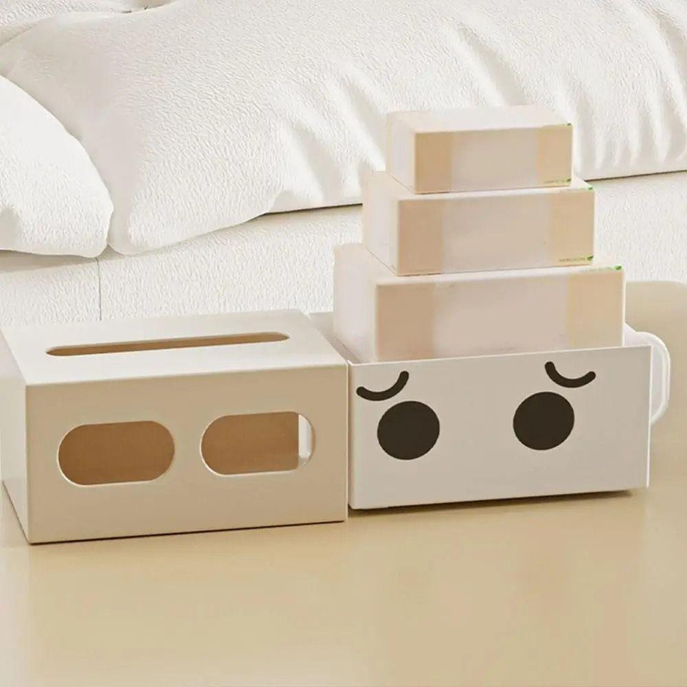 Big Eyes Facial Tissue Dispenser Rectangle Shape Desktop Tissue Case  Living Room