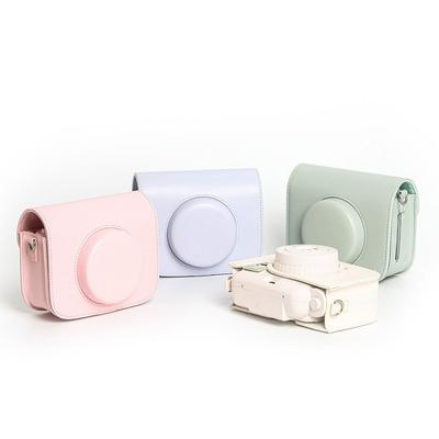 PU Leather Instant Camera Case Anti Scratch with Shoulder Strap Storage Bag Shockproof Portable Protective Cover for Popoto