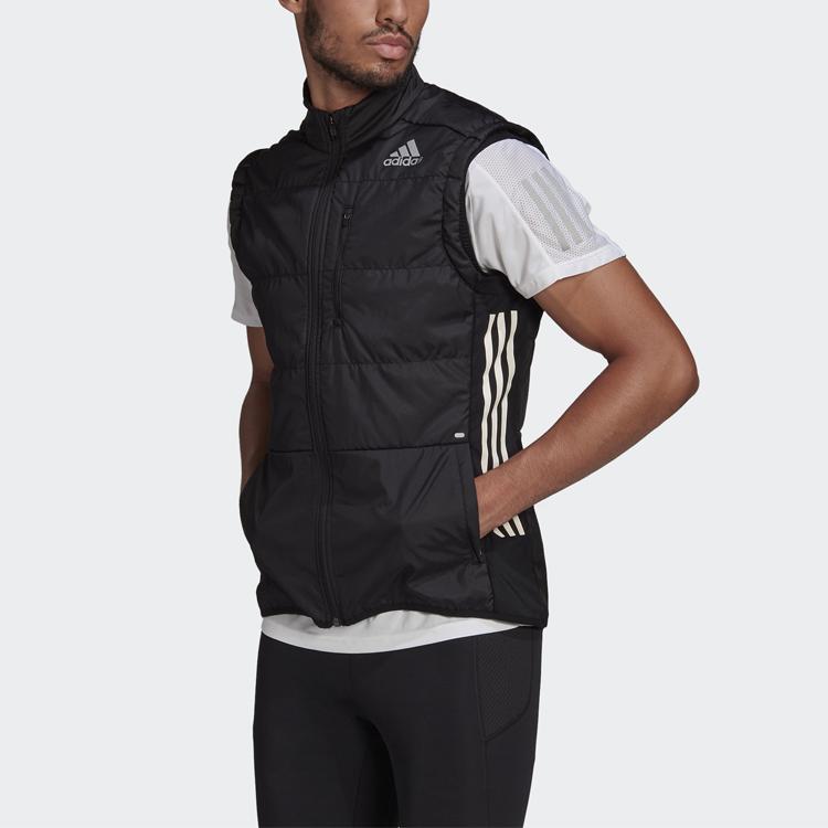 Adidas Otr 3S Vest Multi-Pocket Running Sports Stand Collar Vest Men Vests Black GM1488