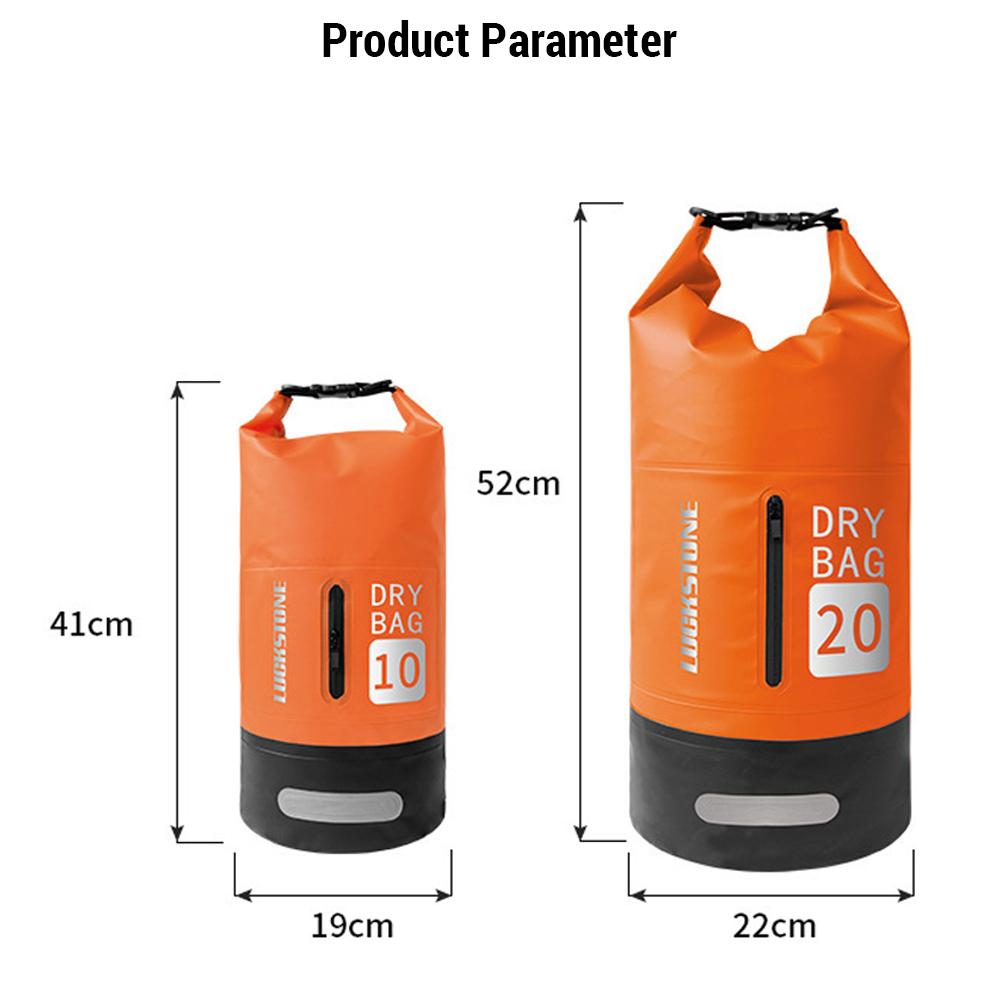 Wasserdichte Dry Bag 10L/20L Große-Kapazität Eimer Tasche mit Schulter Riemen Leichte Rucksack für