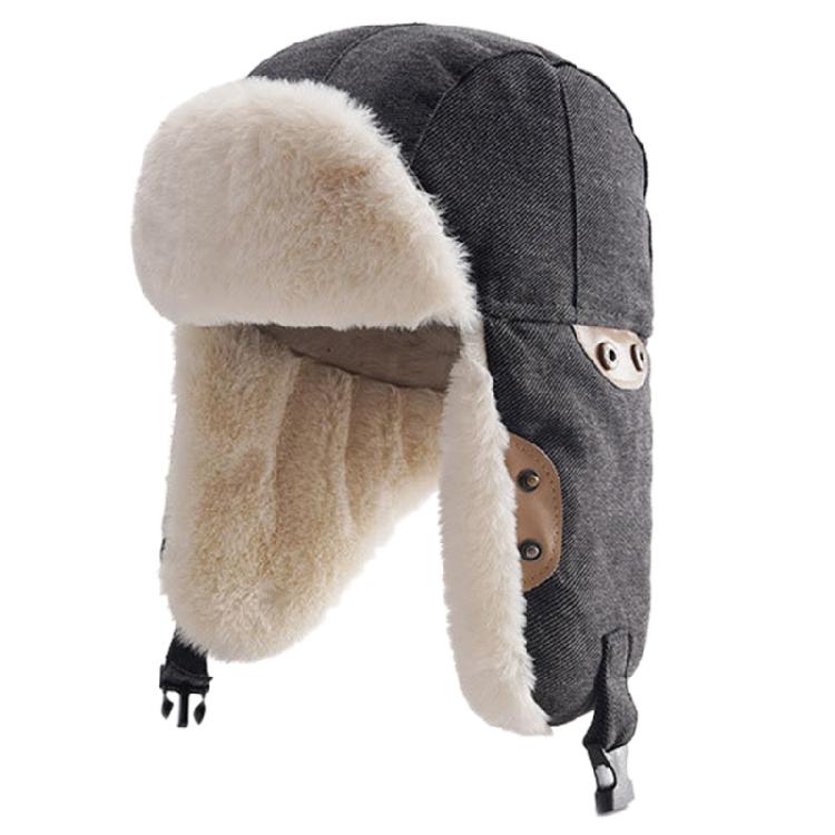 Winter Bomber Cap Plush Hat Lovers Outdoor Climbing Hat Windproof Padded Earmuff