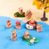 Adorable Capybara Figurine Resin Blind Box Desktop Decor Cartoon Style