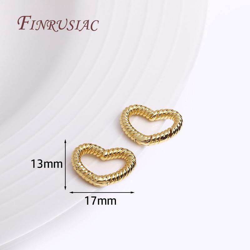 18K Gold Plated Oval/Heart Carabiner Spring Clasps Push In Gate Lock Jewelry Clasp For DIY Handmade Jewelry Making Accessories