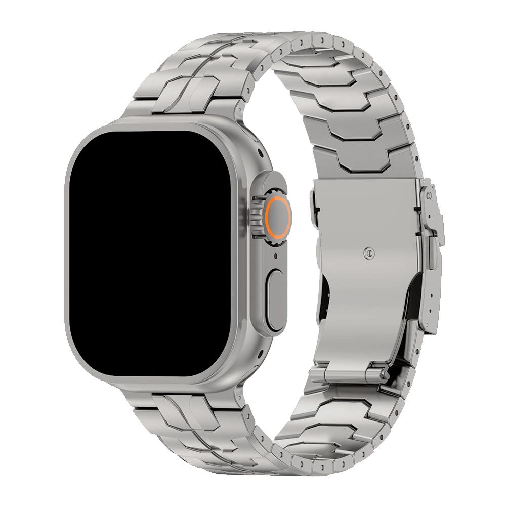 

Титановый ремешок для Apple Watch Ultra 3 2 1 49 мм Серии 10 11 46 мм Браслет Мужской Металлический ремешок для Iwatch 9 8 7 6 5 4 SE3 44мм 45мм 49mm серебряный
