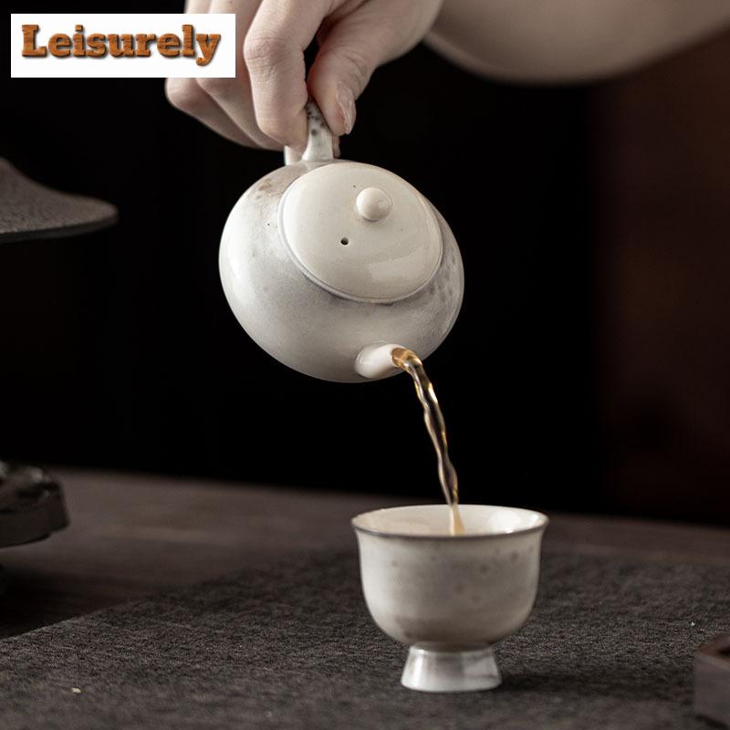 70ML Ink Painting Zhiye Roasting Short Pear Teapot Boutique Tea Infuser Pot Tea Soaking Kettle With Strainer Chinese Tea Set