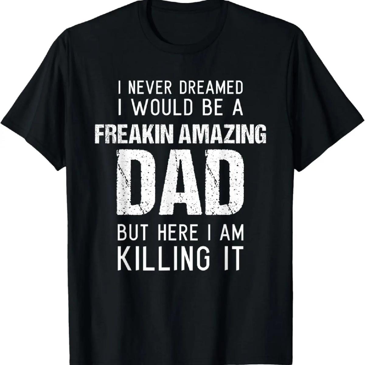 Забавная футболка «Удивительный папа» для мужа, зятя, подарок на День отца XXXXXL разноцветный