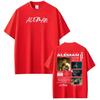 T-shirt Imprimé Tournée Nouvel Album du rappeur Aleman Unisexe Style HipHop Lâche Mode Manches Courtes T-shirts Décontractés