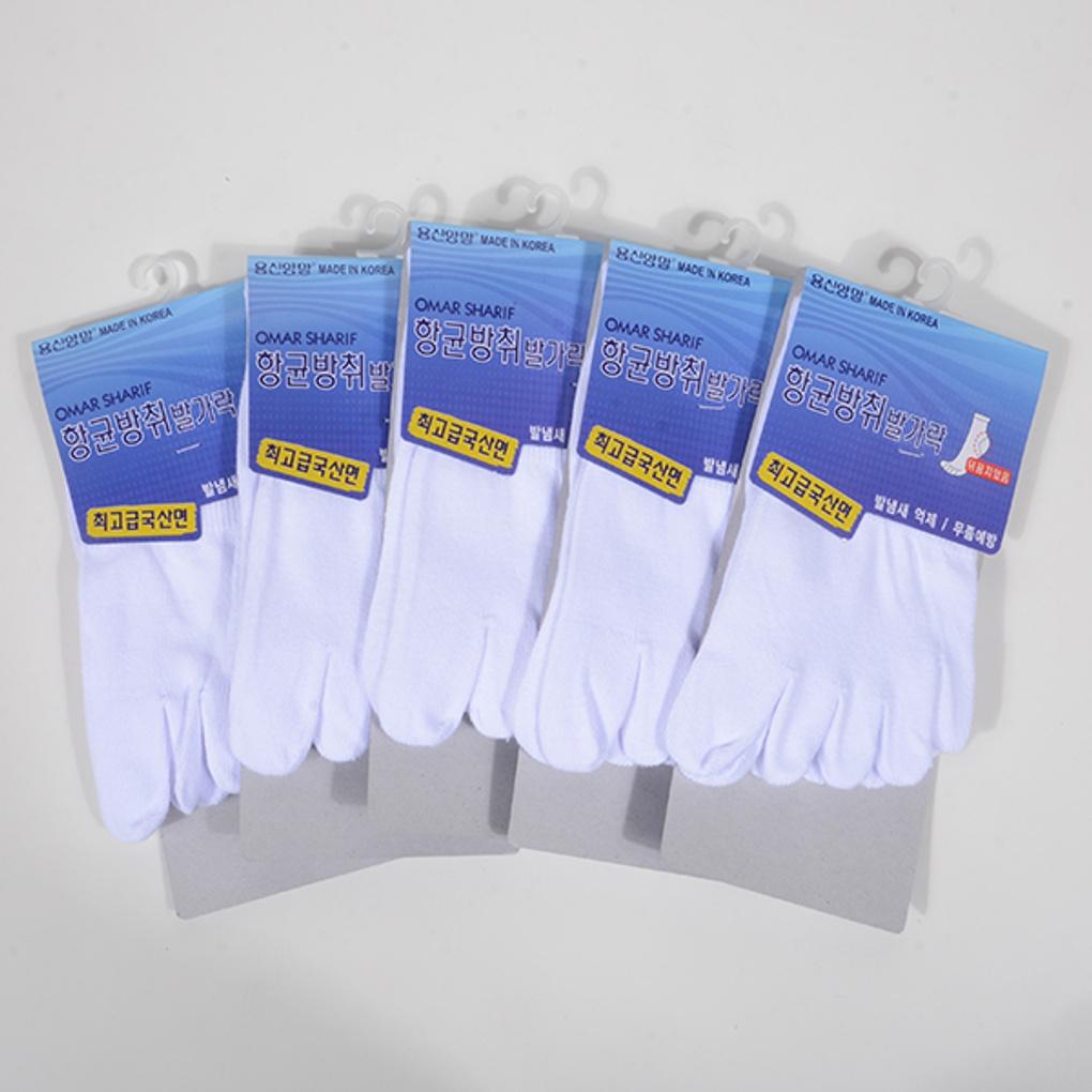 

[Ёншин] Носки с пальцами для джентльменов, препятствующие появлению запаха, противогрибковые, антибактериальные и дезодорирующие 5 pairs (colored)