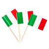 100Pcs Small Italy Toothpick Flag Wood Italian Creative Cupcake Toppers Stick Banners for World Sports Party Supplies