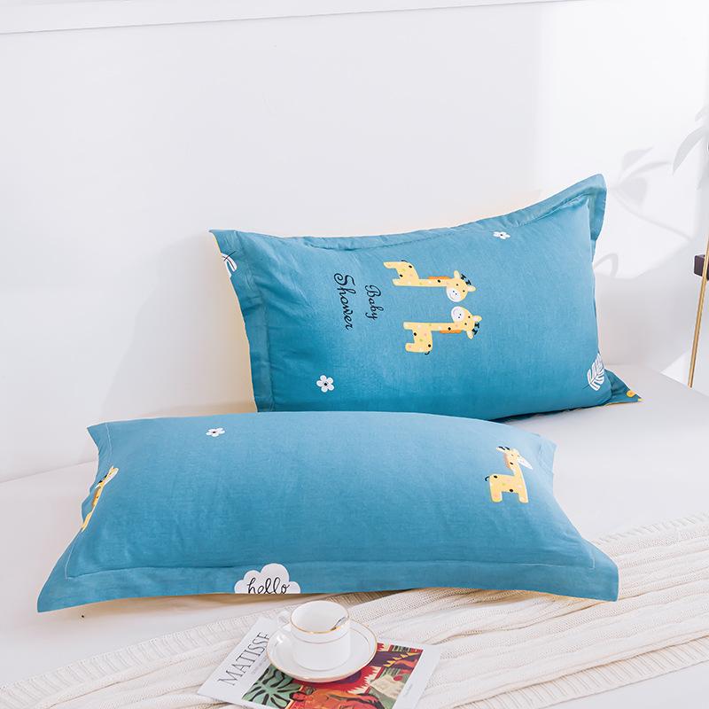 2PCS 48cm×74cm Pillowcase Pair Pillowcase Flower Printed Pillowcase Student Pillowcase Pair