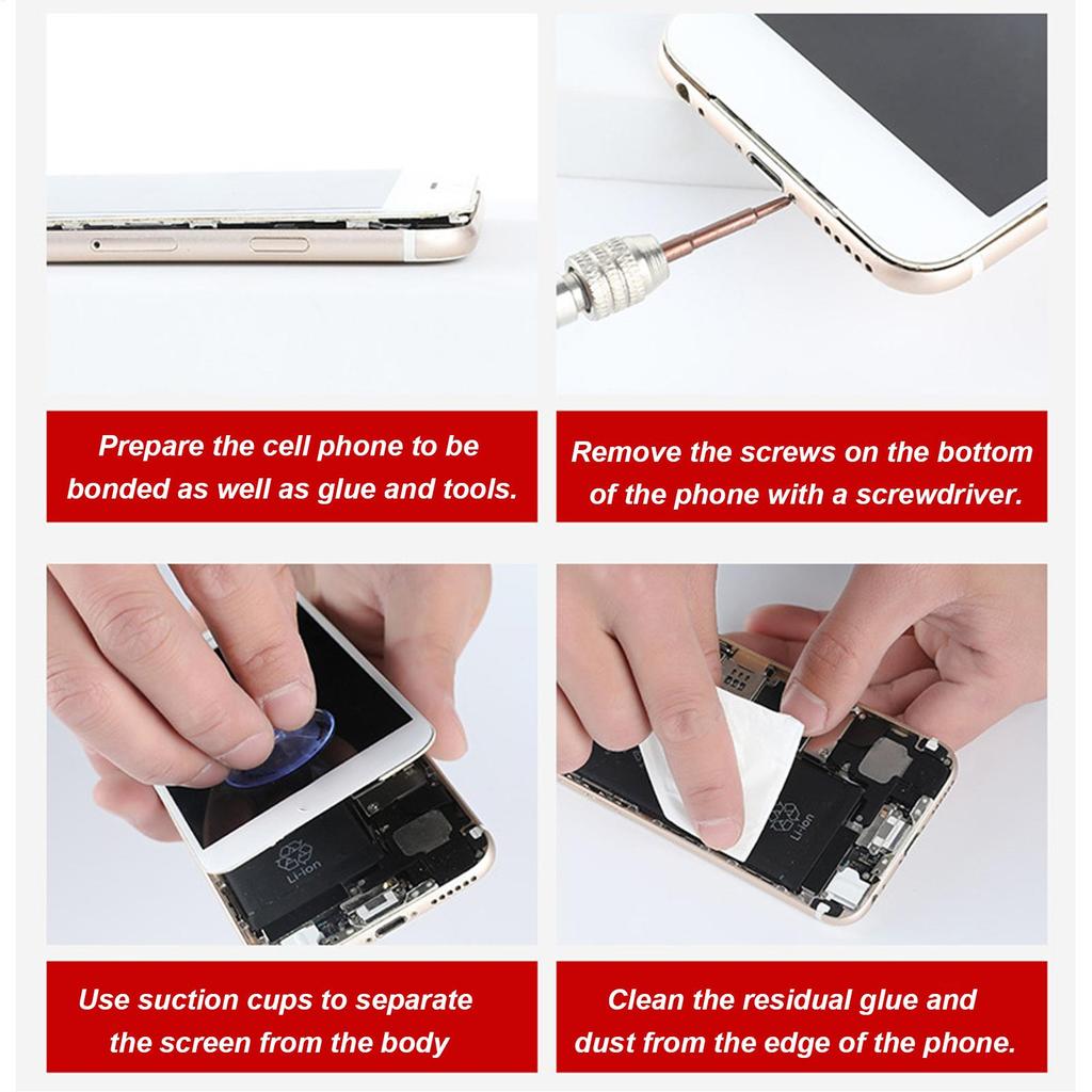 T7000 Svart Mjukt Lim T-7000 Dator Mobiltelefon Pekskärm Reparationsram Vibrationsdämpande Vattentät Universallim