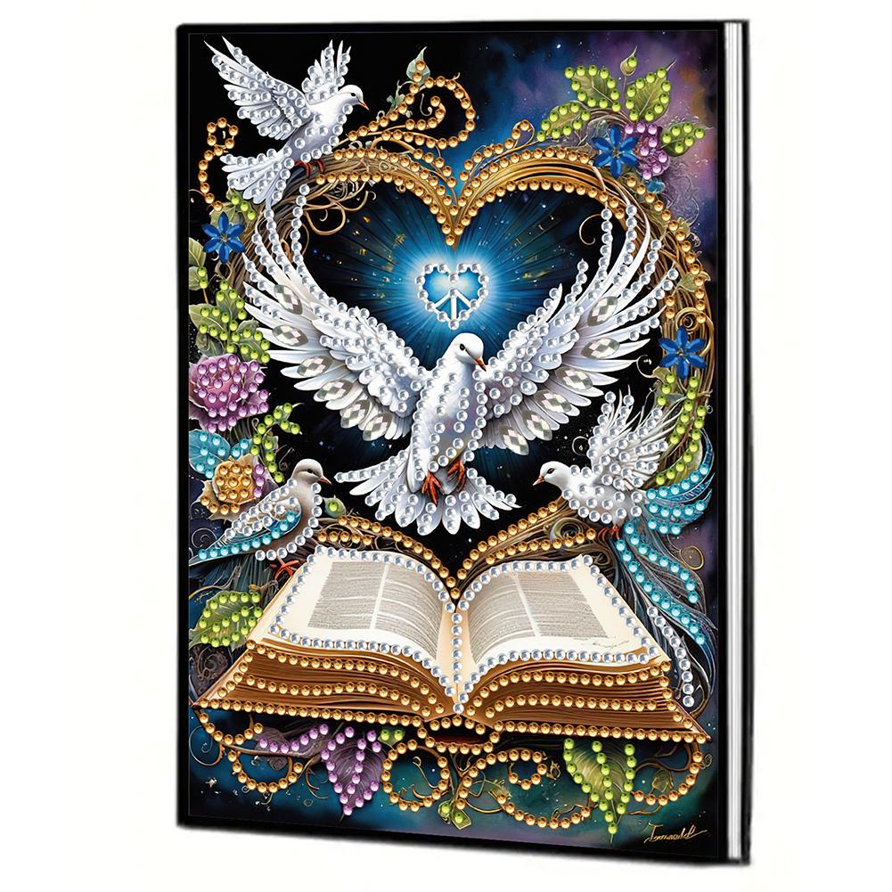 50 Pages A5 Special Shaped Beautiful Pattern 5D Diamond Painting Notebook 5D Diamond Drawing Book Art Birthdays Gifts for Teens