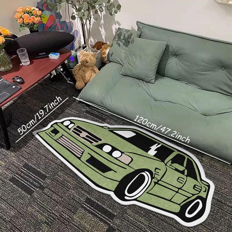 Bedroom Carpet Boys Room Decoration Rug Car Shape Floor Mat Car Lover Gifts for Boy Home Decor Bedside Mats Soft Fluff Shaggy