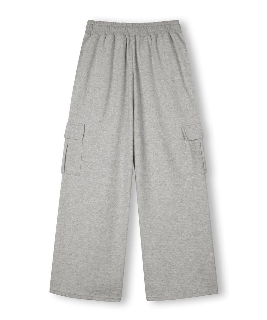 TOPBOY [Non-Fleece Or Fleece-Lined] Comfort Regular Cargo Straight Training Pants Melange