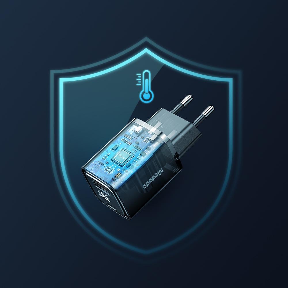 Usb/Usb-C Charger, Nano, With Display, Gan 33W Pd, Mcdodo