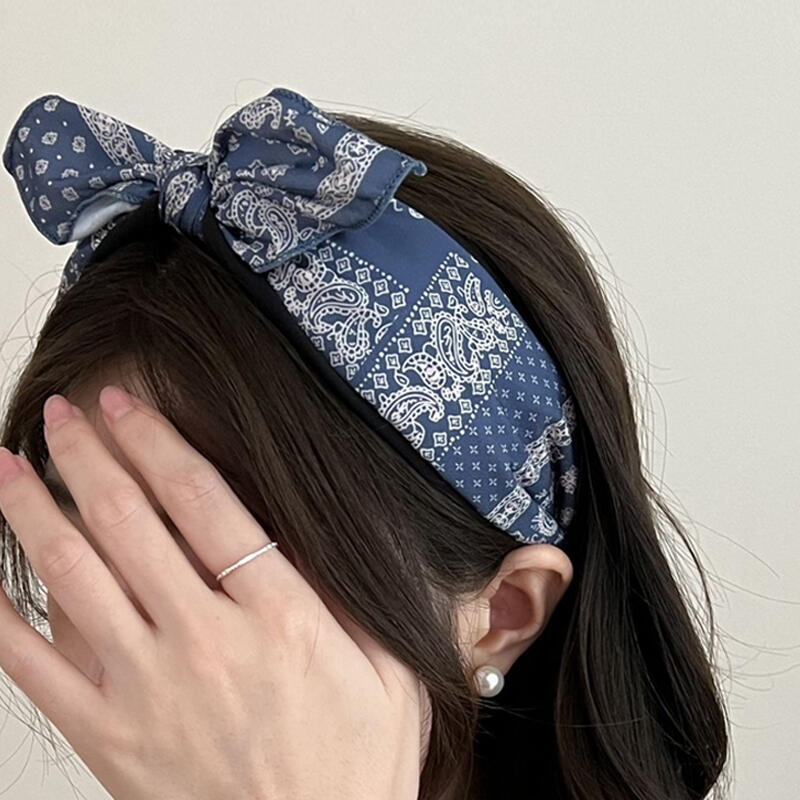 Арвин Пейсли Кролик Лента Ободок для волос Blue