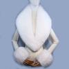 3Pcs Set Faux Fur Material Faux Fur Collar Cuffs Set Warm Texture Soft Touch Faux Fur Scarves Detachable