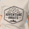 Adventure Awaits Fun Outdoors T-shirt | Novelty Tshirt