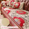 Europäische Jacquard Sofabezüge Wohnzimmer Chenille Stoff Rutschfeste Sofakissen Neujahr Weihnachten Zuhause Sofadeko Couchbezug
