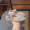 Girls Half Sandals Kids Hollow Rhinestones Shoes for Party Wedding Summer Spring Children Covered Toes Princess Shoes Chic 2025