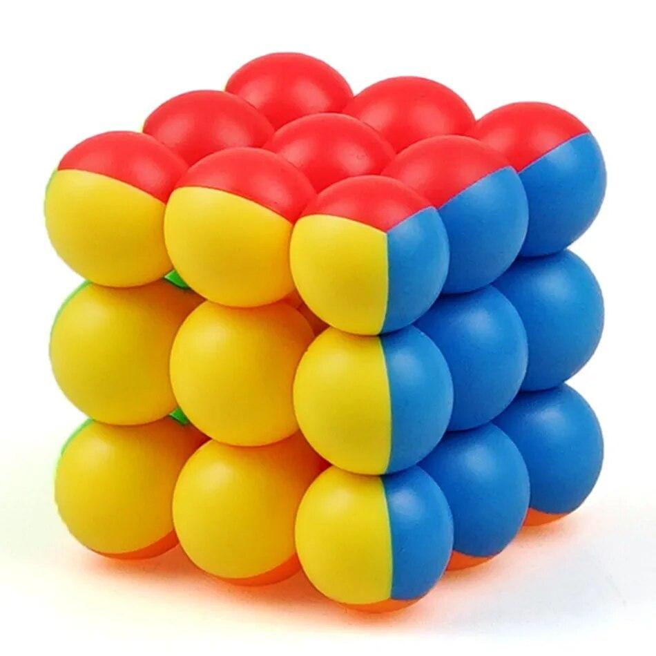 Cuburi magice cu bile profesionale 3x3x3 6CM Cuburi magice cu minge Twist Puzzle Jucării pentru copii Cadou Jucărie educativă