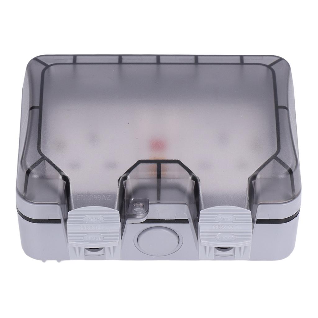 Outdoor Waterproof Socket Wall Electrical Outlets IP66 Weatherproof Box 2 Gang UK Style 250V