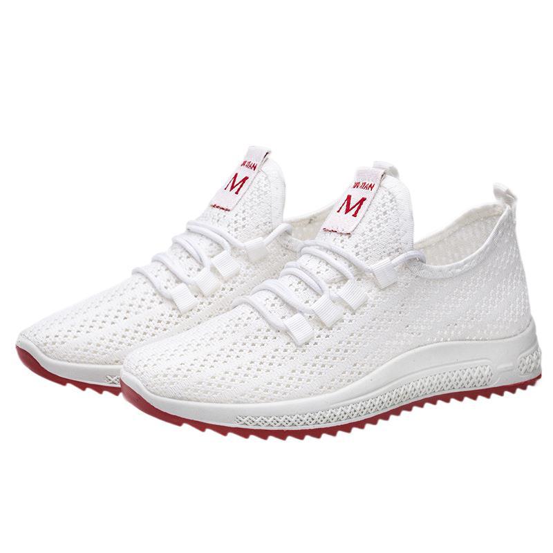 Old Beijing Women's Flat Soft Sole Casual Mesh Dance Sneakers