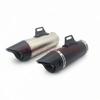 Universal Motorcycle Exhaust Motorcross Tip Muffler Escapes Para Moto Slip On 55mm Pitbike For CB650R CB1000R MT07 FZ6 R7