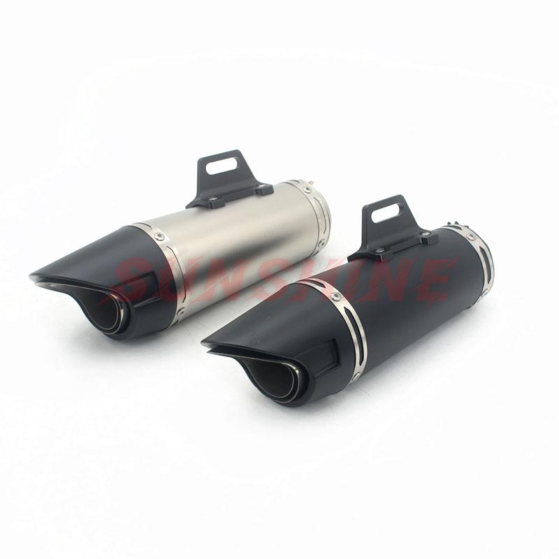 Universal Motorcycle Exhaust Motorcross Tip Muffler Escapes Para Moto Slip On 55mm Pitbike For CB650R CB1000R MT07 FZ6 R7