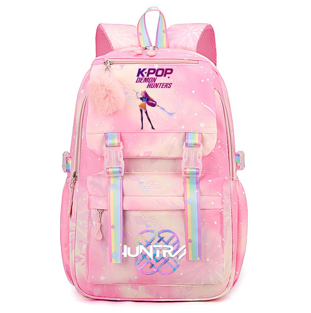 Zaino impermeabile a grande capacità con stampa Cartoon K-Pop Demon Hunters per adolescenti, studenti, ragazze, ragazzi, borsa da scuola, borsa da libro, borsa da viaggio impermeabile da donna, zaino