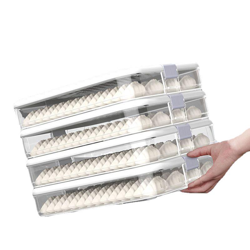 Multi-Layer Food-Grade Dumpling Storage Box for Freezer and Refrigerator