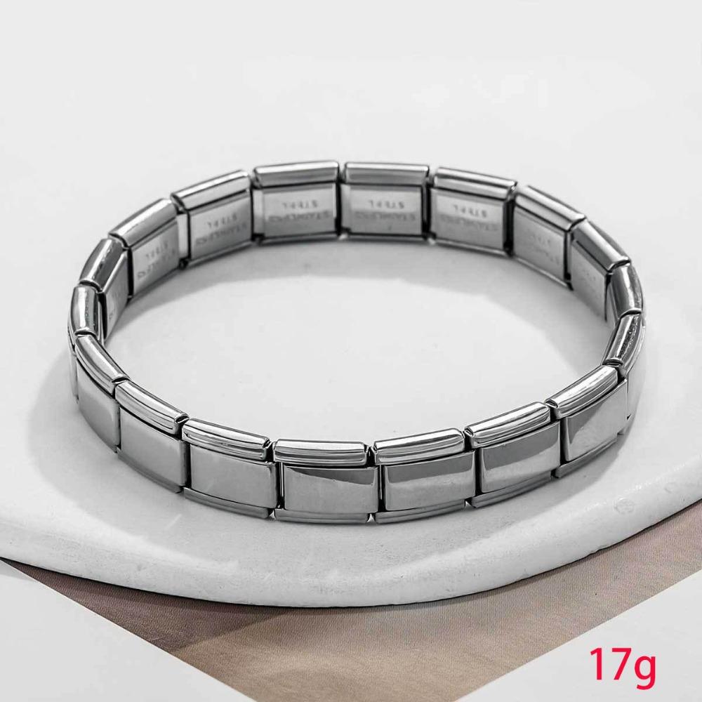 

Браслет из нержавеющей стали квадратного плетения Минималистичный дизайн Ручная работа Унисекс серебряный