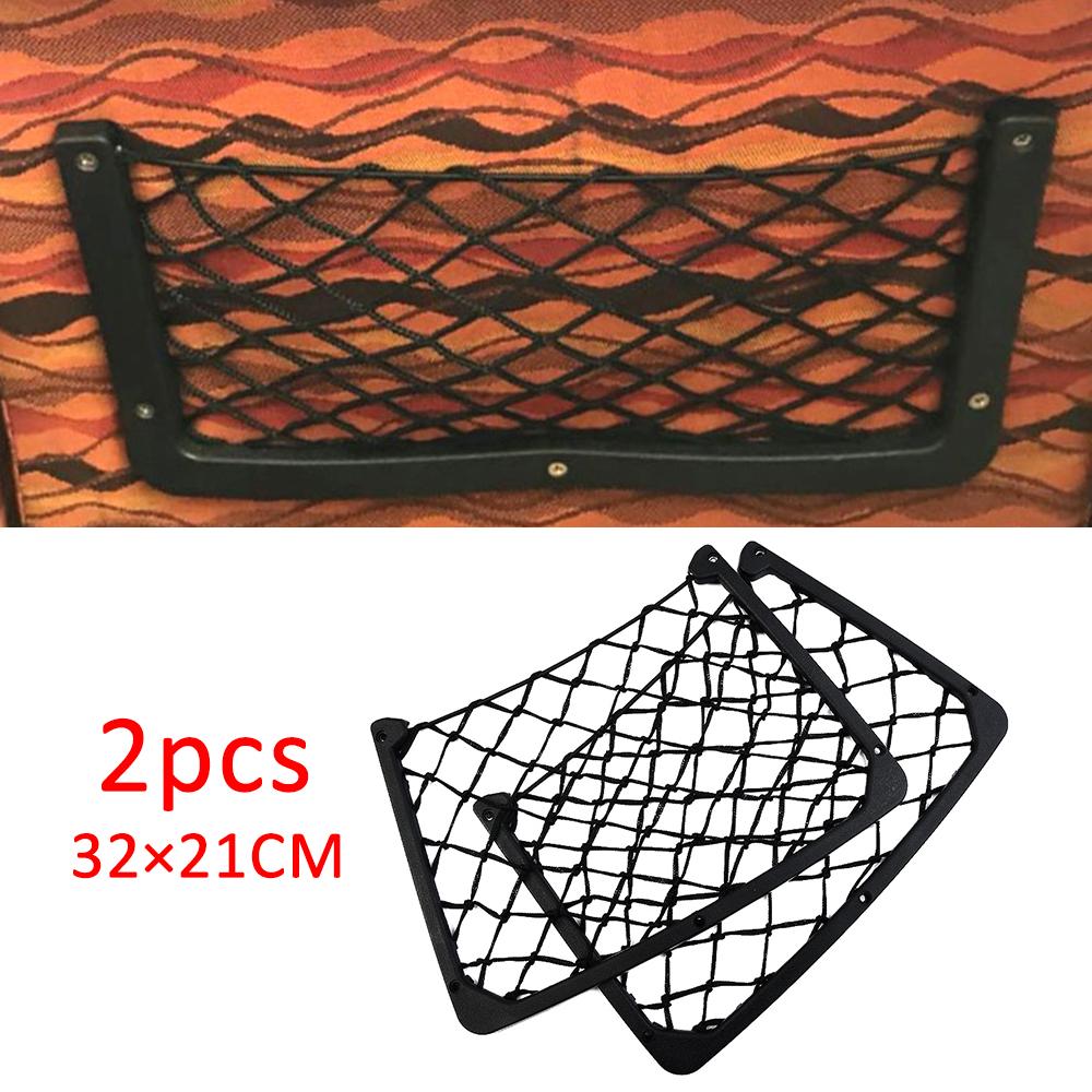 

Brand New Boat Car Storage Mesh Bags Elastic Net 2PCS Black Boat Elastic Net Plastic+Mesh Storage Net High Quality China Mainland