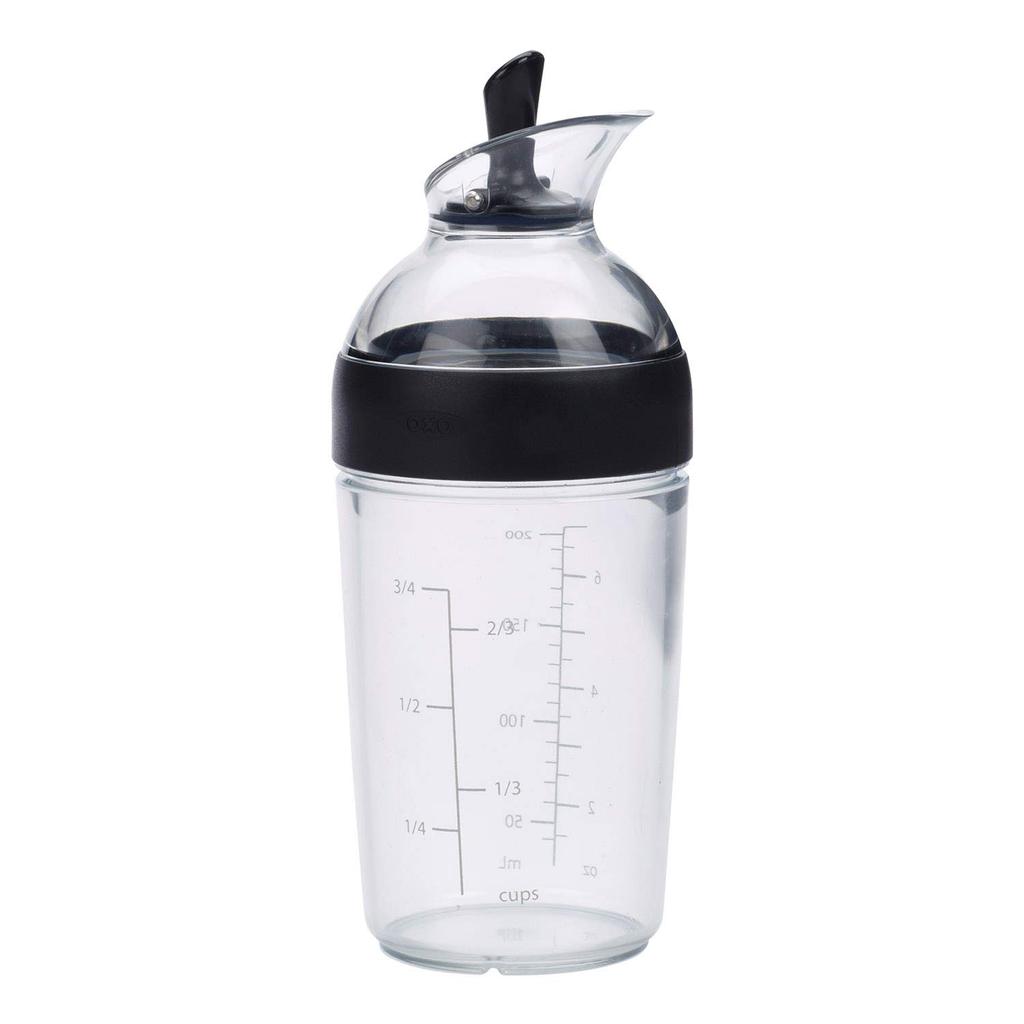OXO Dressing Shaker Bottle 200ml Black with Recipe