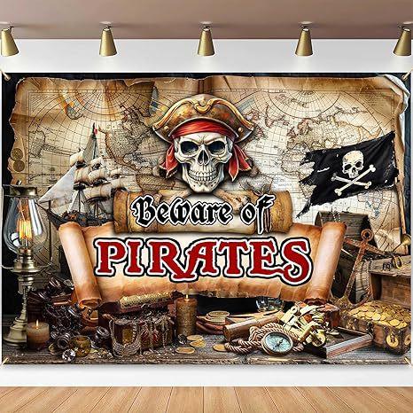 Pirate Background Treasure Map Theme Background Banner Nautical Theme Party Decoration Arrangement Background