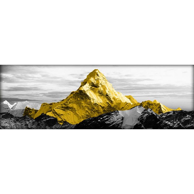 Golden Mountain Modern Landscape Canvas Painting Posters and Prints Wall Art Scenery Pictures for Living Room Decor No Frame