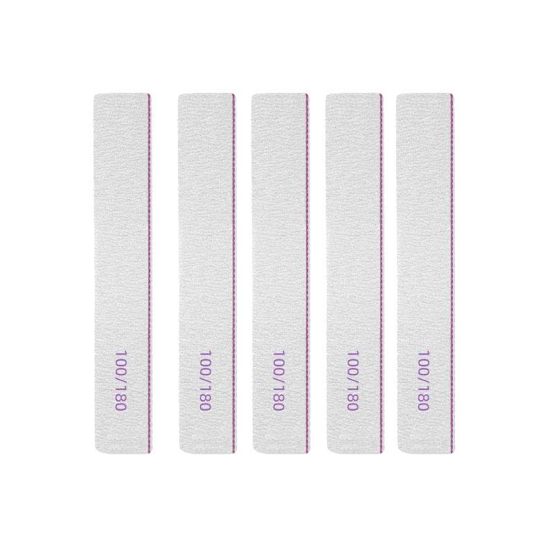 New Nail File Bufer 100/180 Grit Half Moon Nails Files Sanding Grinding Double Side Sandpaper Nail Manicure Tool ZJC04