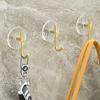 Selbstklebende Wandhaken Acryl Badezimmerhaken zum Aufhängen Wasserdichter Luxus-Klebehaken Handtuchhalter Wohnaccessoires