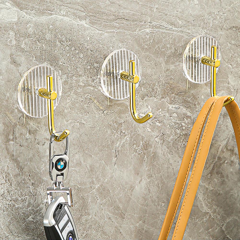 Selbstklebende Wandhaken Acryl Badezimmerhaken zum Aufhängen Wasserdichter Luxus-Klebehaken Handtuchhalter Wohnaccessoires