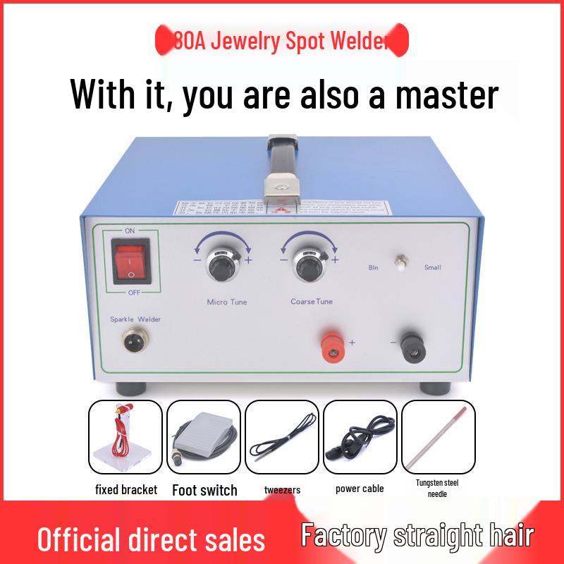 80A Handheld Jewelry Spot Welder: Portable Electric Pulse Welder for Ring and Small Repair Welding