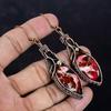 Kingman Red Mohave Copper Turquoise Earring Copper Wire Wrapped Gemstone Jewelry Handmade Earring Copper Wire Wrap Earrings Engagement Gifts