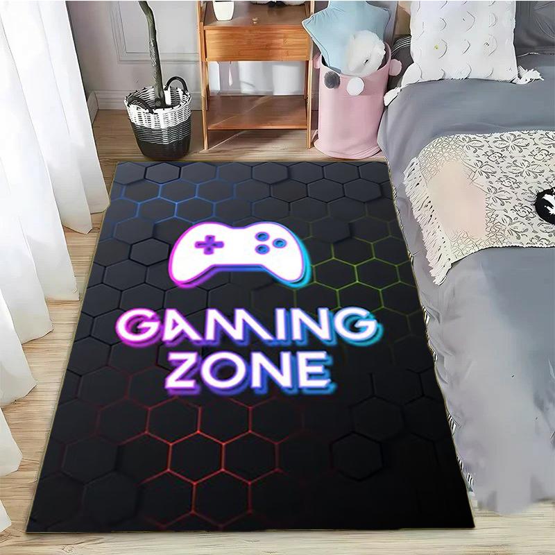 15 Size Gaming Rug for Boys Room Gamer Rug with Controller Design Carpet for Game Room Bedroom Decor Non-slip Machine Washab Mat